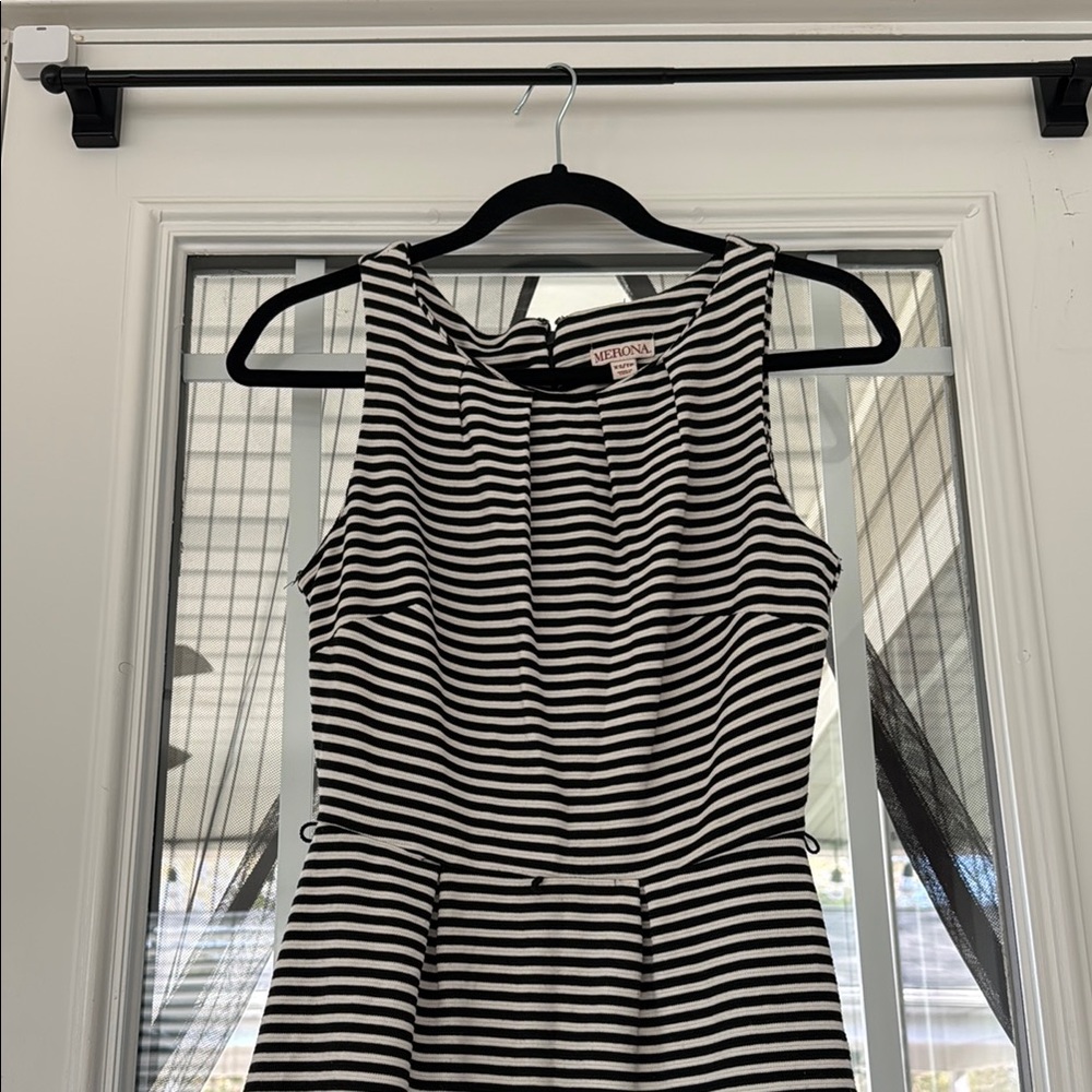 Black and White Striped Dress